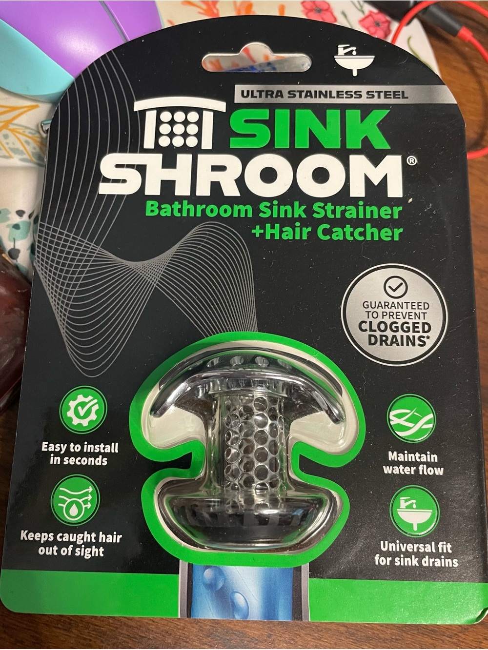Sink Shroom Bathroom Sink Strainer + Hair Catcher - New in Box